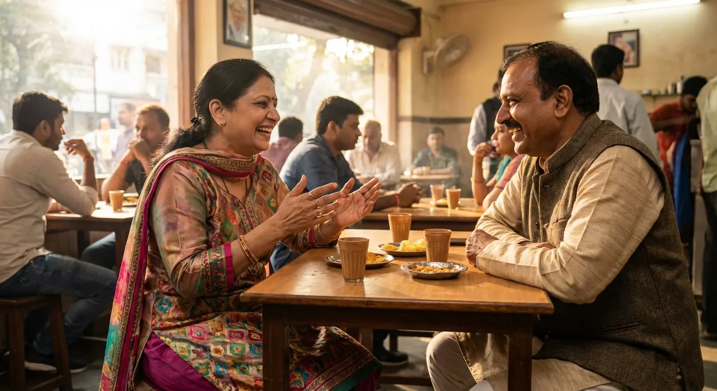 Gujarati Hindu singles on a coffee date — success stories illustration