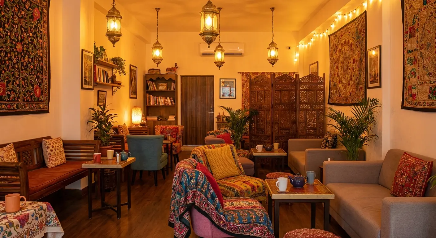 Gujarati Hindu singles on a coffee date — meeting places illustration