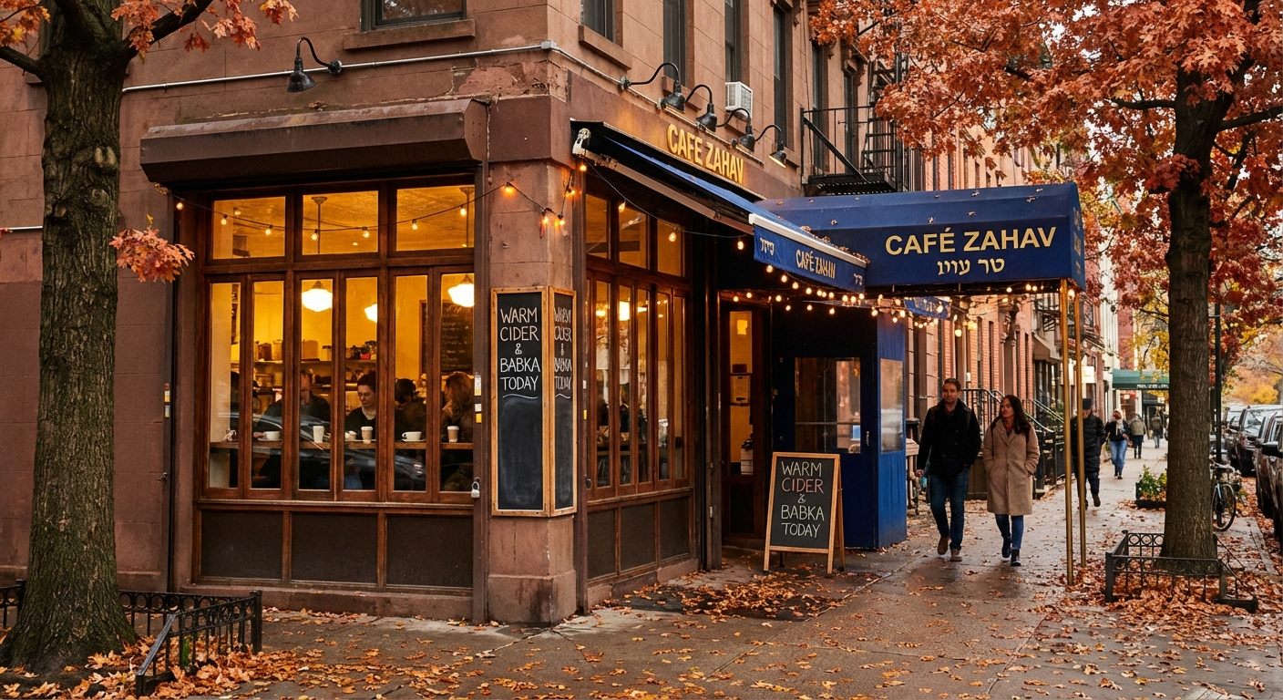 Orthodox Jewish singles on a coffee date — meeting places illustration